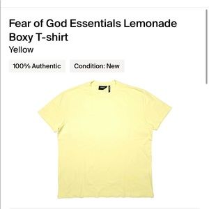 Fear of God essentials lemonade boxy T-shirt
